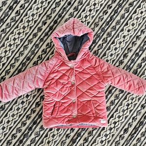 7 For All Mankind Pink Shimmery Velour Toddlers Jacket sz 2t